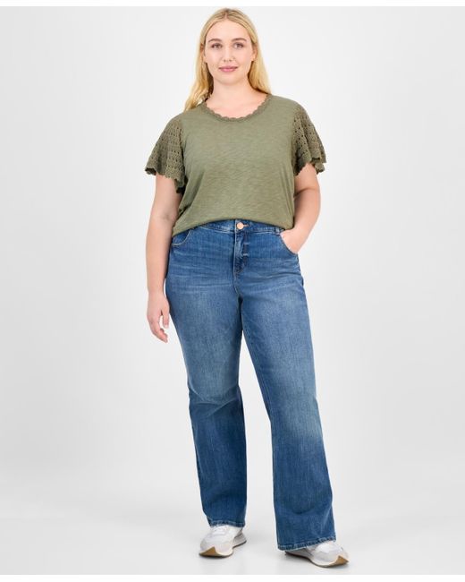 Democracy Blue Trendy Plus "ab"solution High-rise Flared Jeans