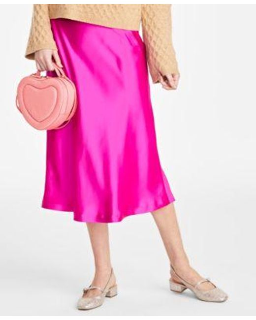 On 34th Pink Textured Sweater Midi Skirt Exclusively At Macys