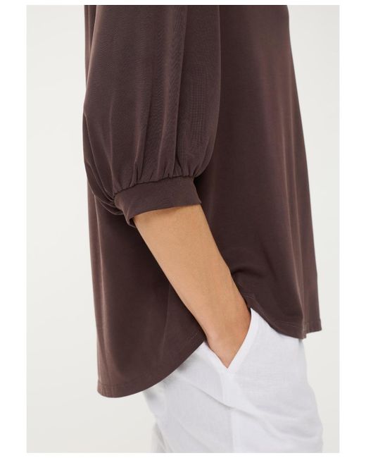 Olsen Brown Solid Tunic T-shirt