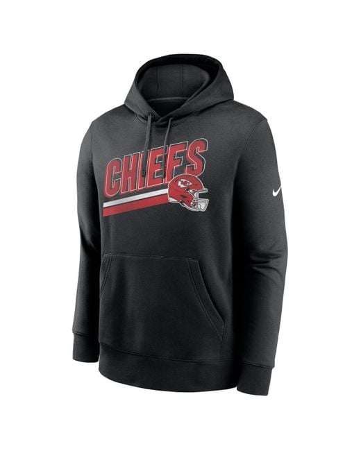 Nike Black Kansas City Chiefs Club Fleece Pullover Hoodie for men