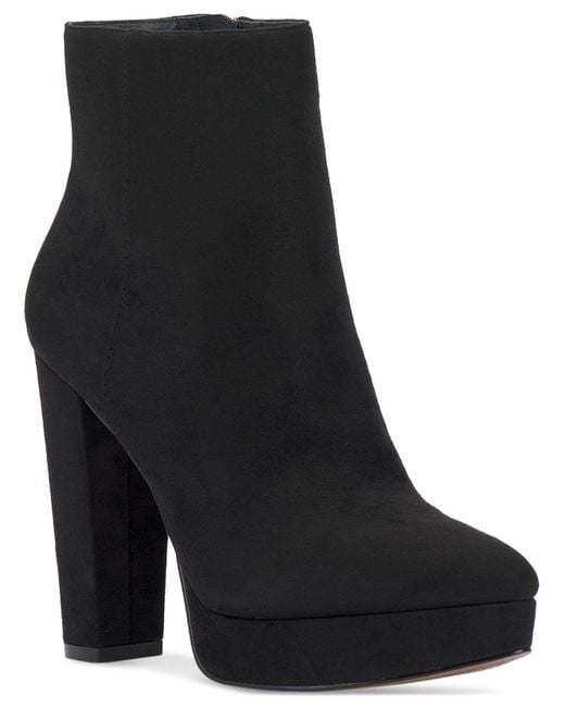 Jessica Simpson Selmie Platform Boots in Black | Lyst