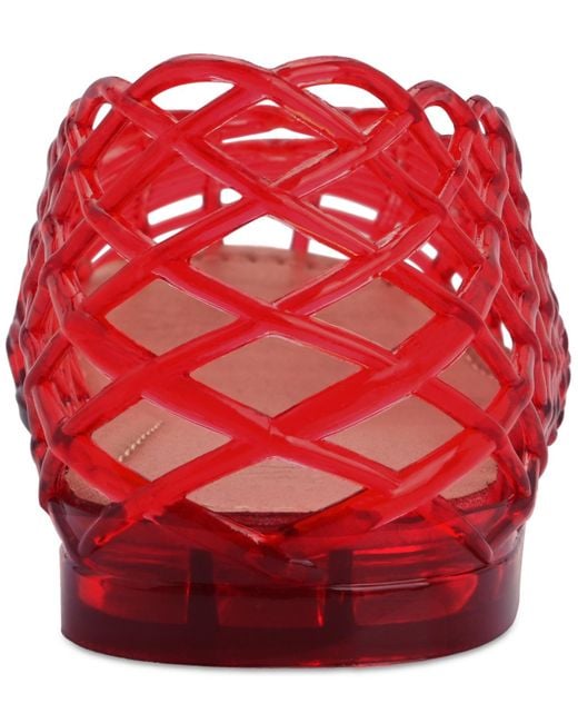 INC International Concepts Red Annya Jelly Flats