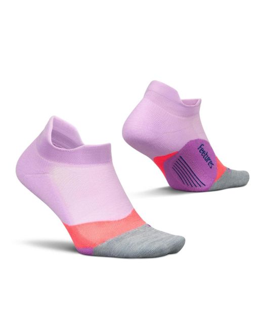 FEETURES SOCKS Pink Elite Light Cushion No Show Tab Ankle Socks for men