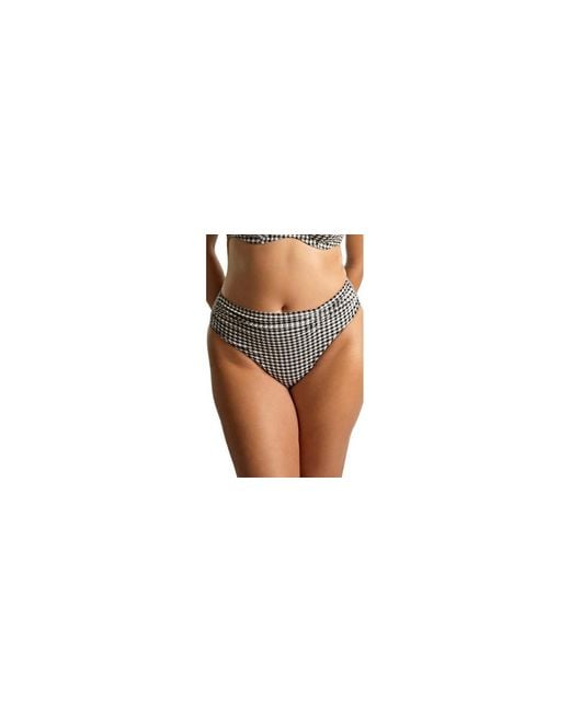 Panache Black Gingham High Cut Bikini Bottom