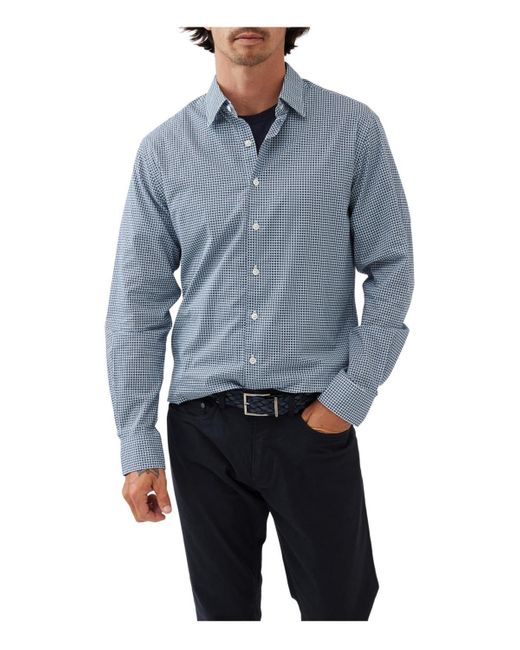 Rodd & Gunn Blue Tinline River Sports Fit Shirt for men
