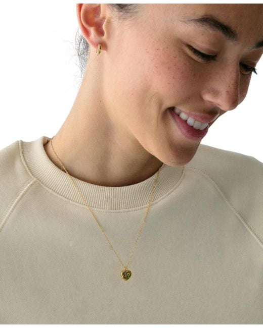 Kate Spade Metallic Cubic Zirconia Self-love Club Pendant Necklace