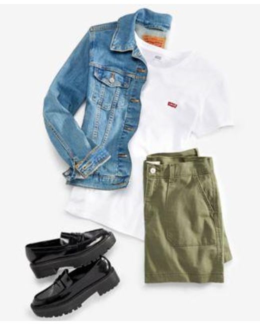 Levi's Blue Levis Utility Shorts Perfect T Shirt Original Trucker Jacket