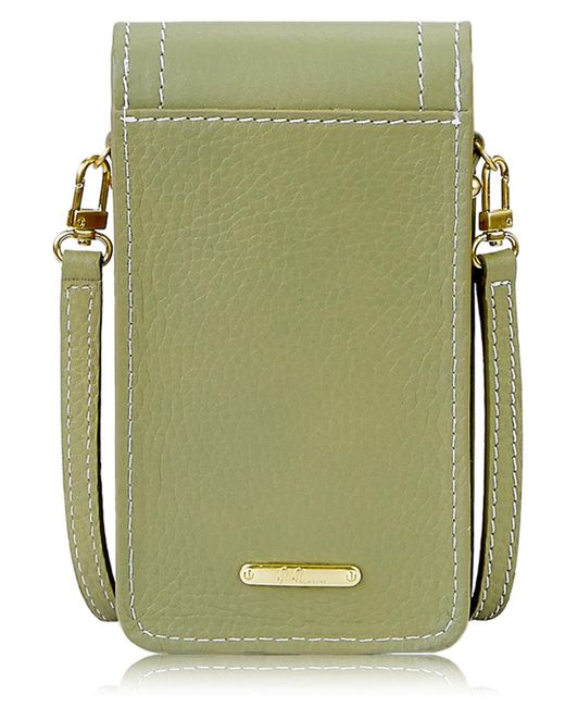 Gigi New York Green Lauren Saddle Bag