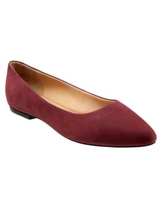 Trotters Red Estee Flat