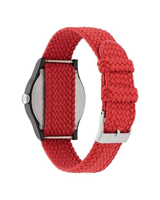 Adidas Red Analog Nylon Watch