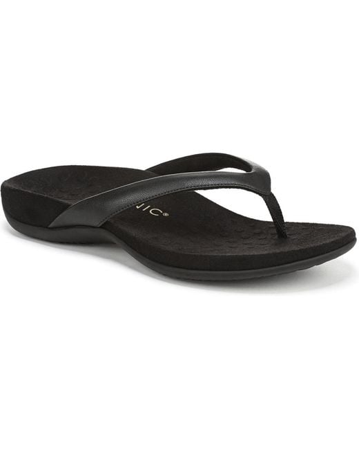 Vionic Black Dillon Thong Sandals