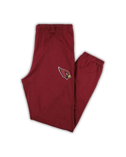 Fanatics Branded Cardinal Arizona Cardinals Big And Tall Tracking  Lightweight Pajama Pants in Red for Men