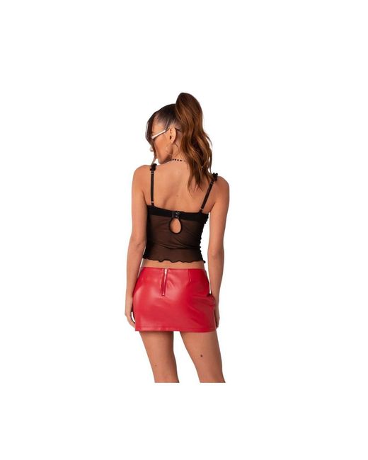 Edikted Black Mercy Sheer Mesh Bra Top