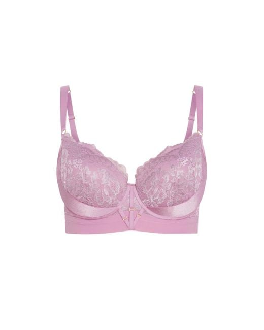 City Chic Pink Plus Size Alexis Contour Longline Bra