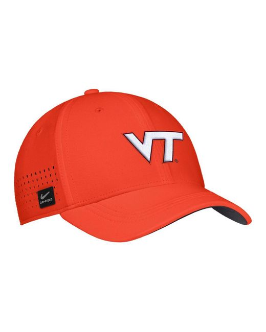 Nike Red Virginia Tech Hokies 2025â On-field Performance Flex Hat for men