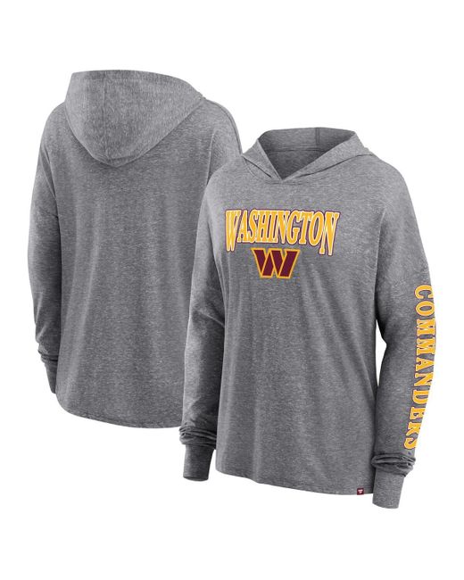 Fanatics Washington Commanders Classic Outline Pullover Hoodie in Gray