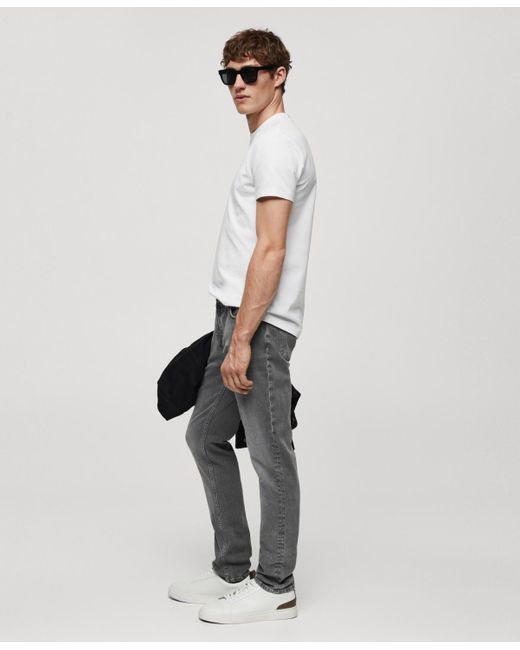 Mango Gray Jan Slim-fit Jeans for men