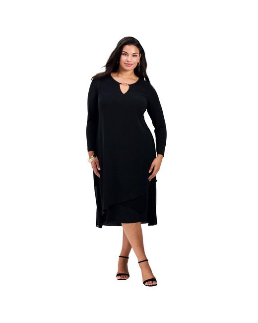 Avenue Blue Plus Size Fantasia Chiffon Dress