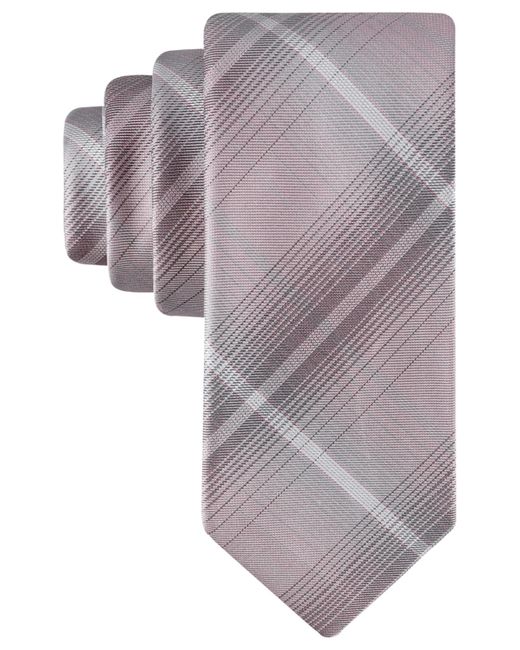 Calvin Klein Purple Davina Plaid Tie for men