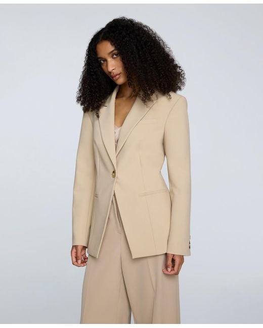 Kenneth Cole Natural Luxe Twill Slim One-button Jacket