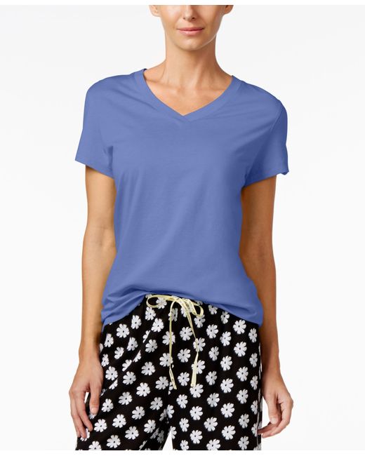 hue solid top in blue save 78 lyst hue solid top in blue save 78 lyst