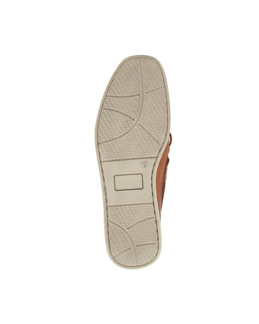M by Bruno Magli Brown Starboard Moc Toe Boat Shoe for men