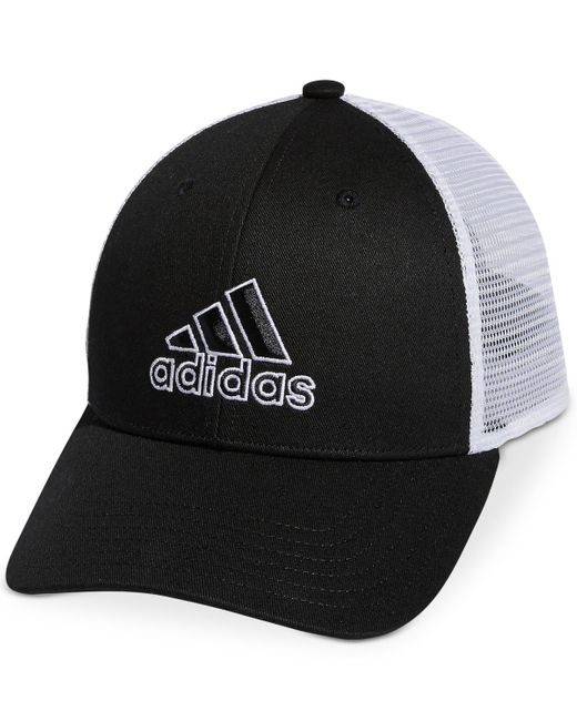 Adidas Black Structured Mesh Snapback Hat for men