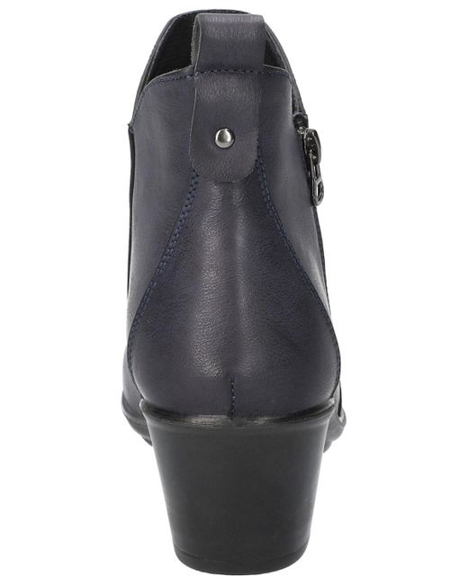 Easy Street Black Jeanie Ankle Zipper Boots
