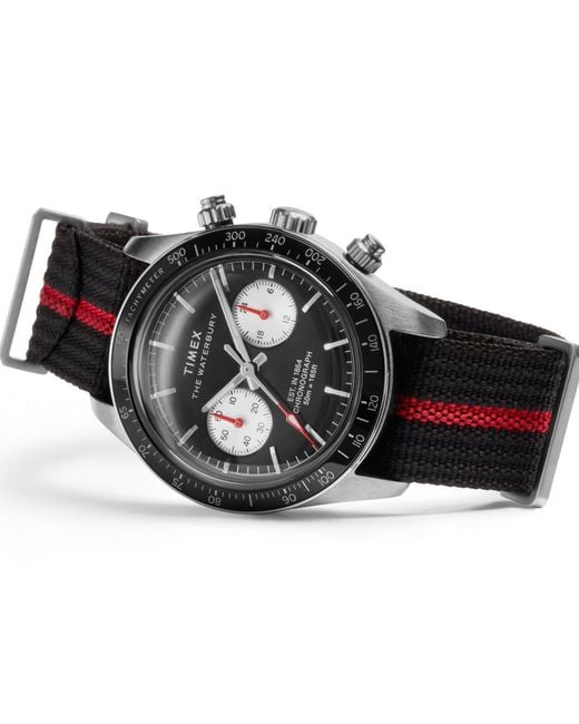 Timex Black Chronograph Fabric Watch for men