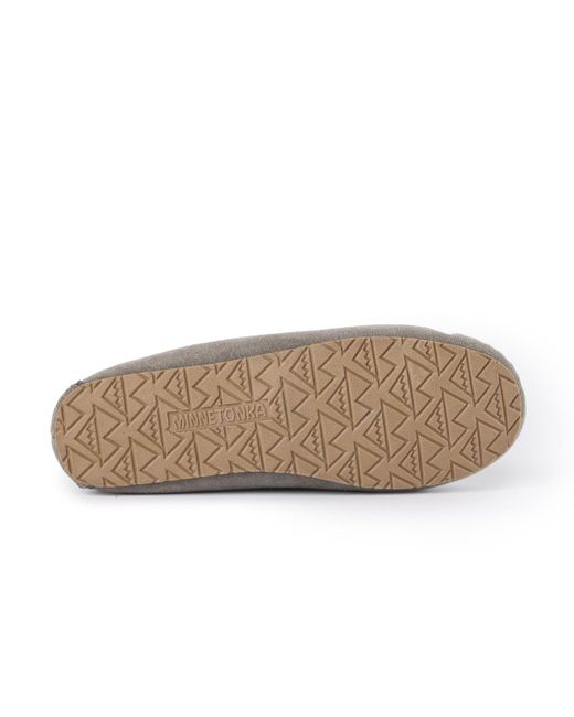 Minnetonka Gray Cosi Slip On Suede Slippers