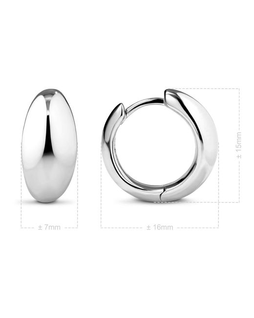 DEVATA White Dome Hoop Earrings