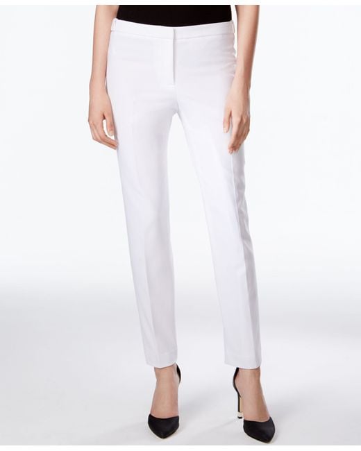 Calvin Klein White Highline Straight-leg Pants