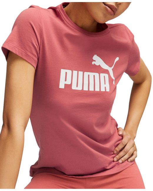 PUMA Pink Essentials Graphic Short Sleeve T-shirt