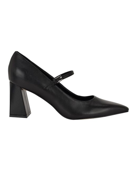 Calvin Klein Black Naprina Block Heel Mary Jane Pumps