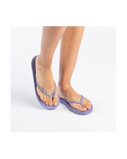 feel good Purple S Slimz Core Natural Rubber Flip-flop Thong Sandals