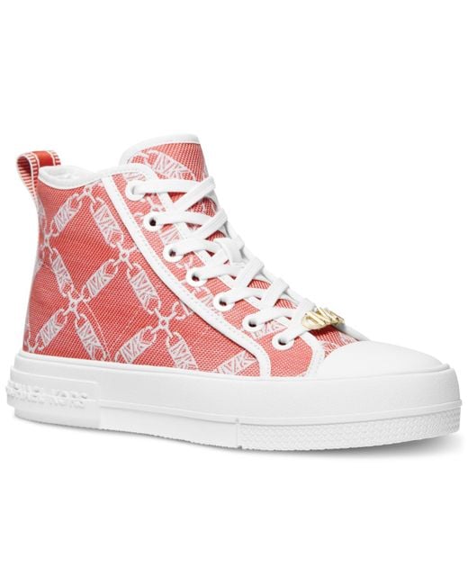 Michael Kors Pink Michael Evy High Top Sneakers