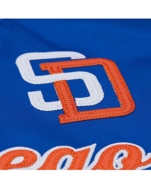 Mitchell & Ness Blue San Diego Padres Cooperstown Collection Full-snap Satin Jacket