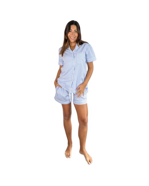 Sant And Abel Blue Braddock Short Pj Set