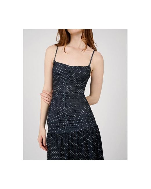 WeWoreWhat Black Ruched Front Scoop Maxi Dress