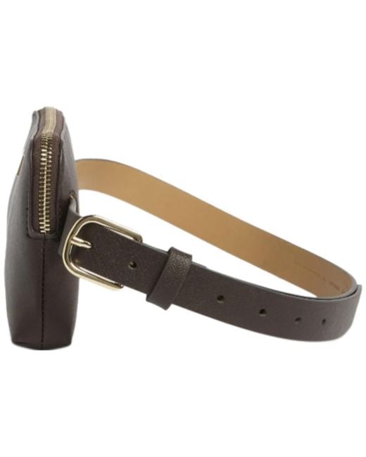 Kate Spade Brown Zip Embossed Logo Belt Bag