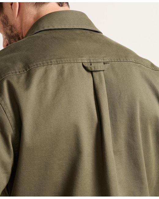 Pendleton Green Long-sleeve Twill Work Shirt for men