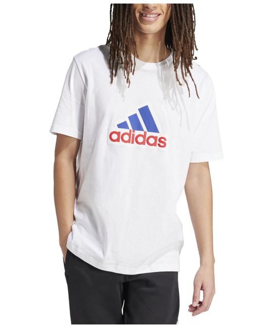 Adidas White Badge Of Sport Logo T-shirt for men