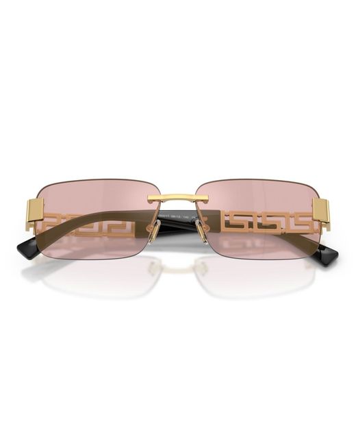 Versace Pink Rectangle Sunglasses for men