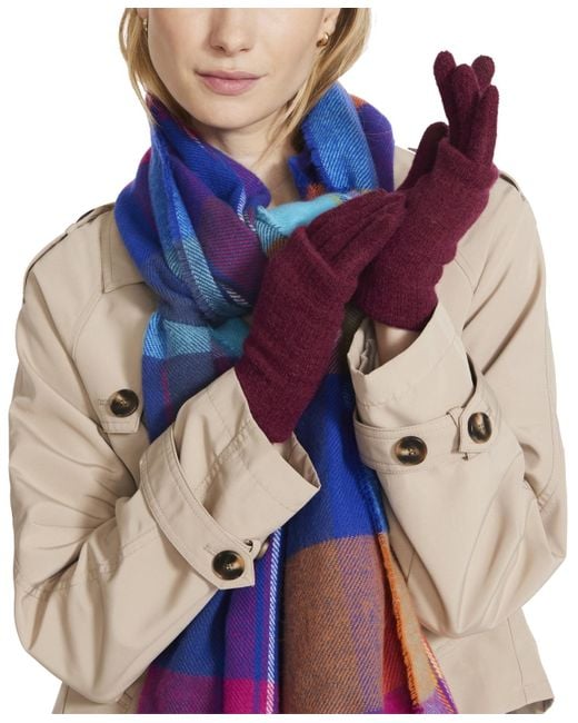 Steve Madden Purple Cozy Touchscreen Gloves