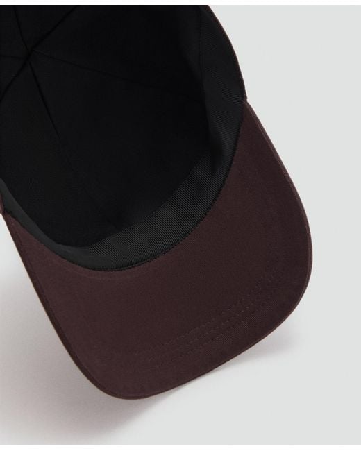 Mango Brown Cotton Visor Cap for men