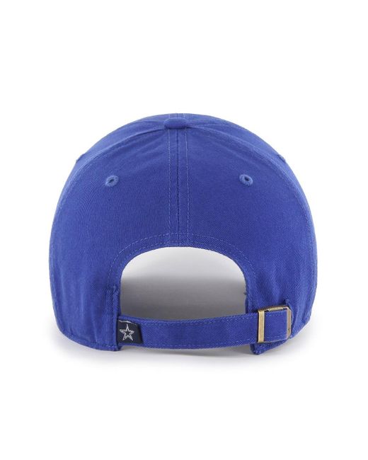Mitchell & Ness Blue 47 Brand Al Dallas Cowboys Secondary Clean Up Adjustable Hat for men
