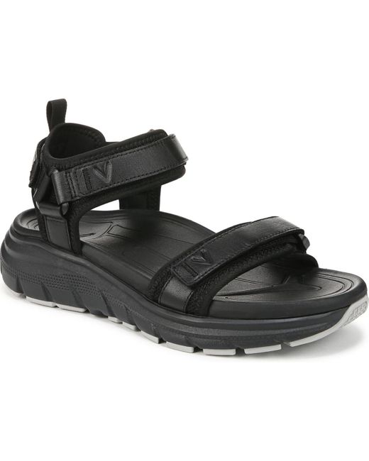 Vionic Black Walk Max Wanderer Walking Sandals