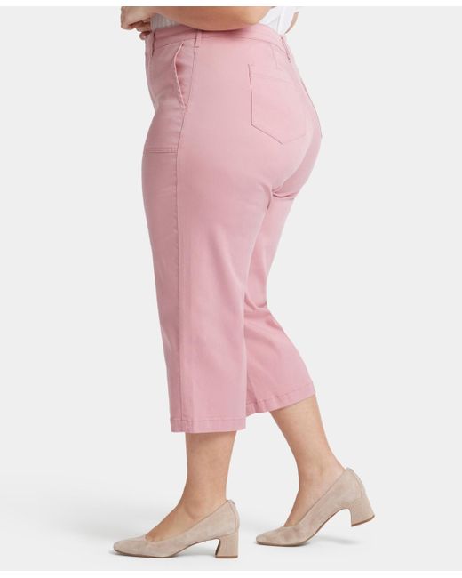 NYDJ Pink Plus Size Utility Ankle Pants