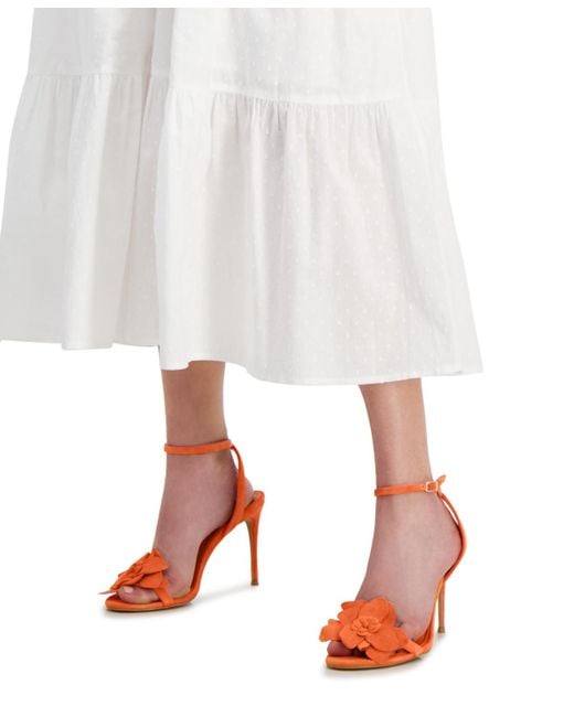 INC International Concepts Metallic Devynn Flower Dress Sandals