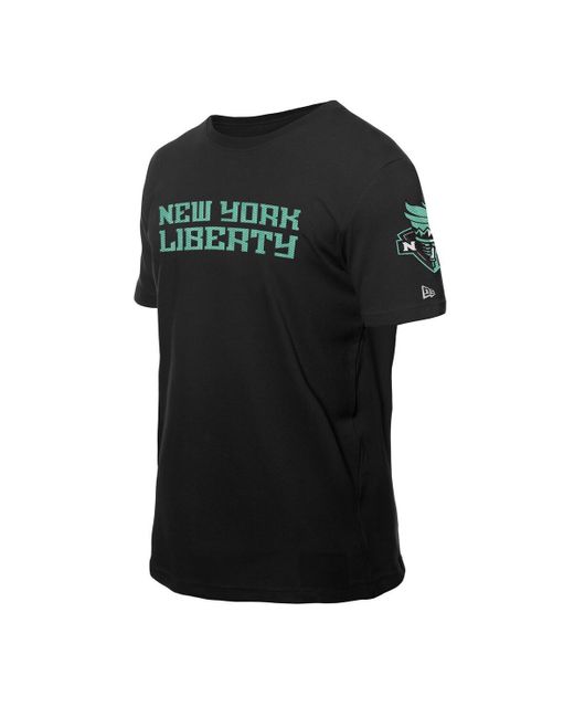 KTZ Black Â New York Liberty Premium Wordmark T-shirt for men